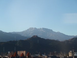雪化粧の石鎚山